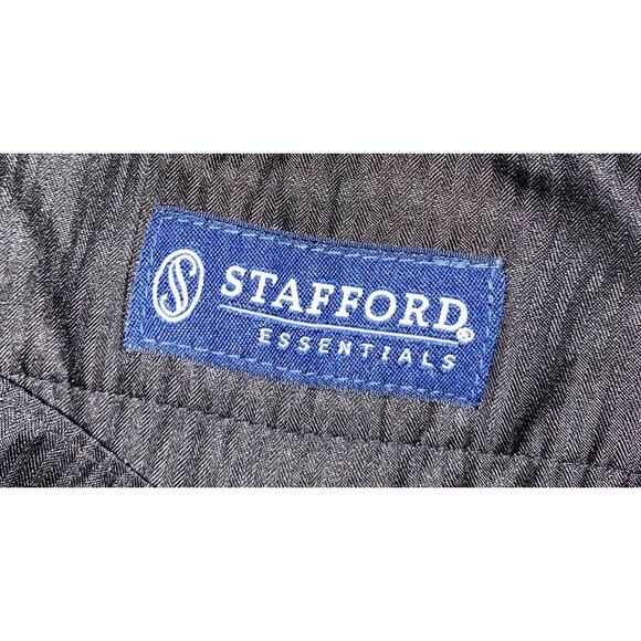 Stafford Essentials Classic Fit Black Dress Pants 34x32 Polyester/Viscose Blend - Picture 3 of 4